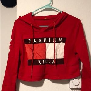 Cropped hoodie